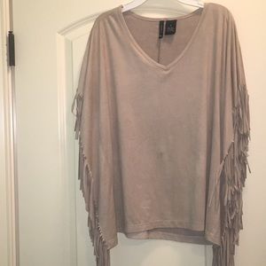 Faux Suede Top